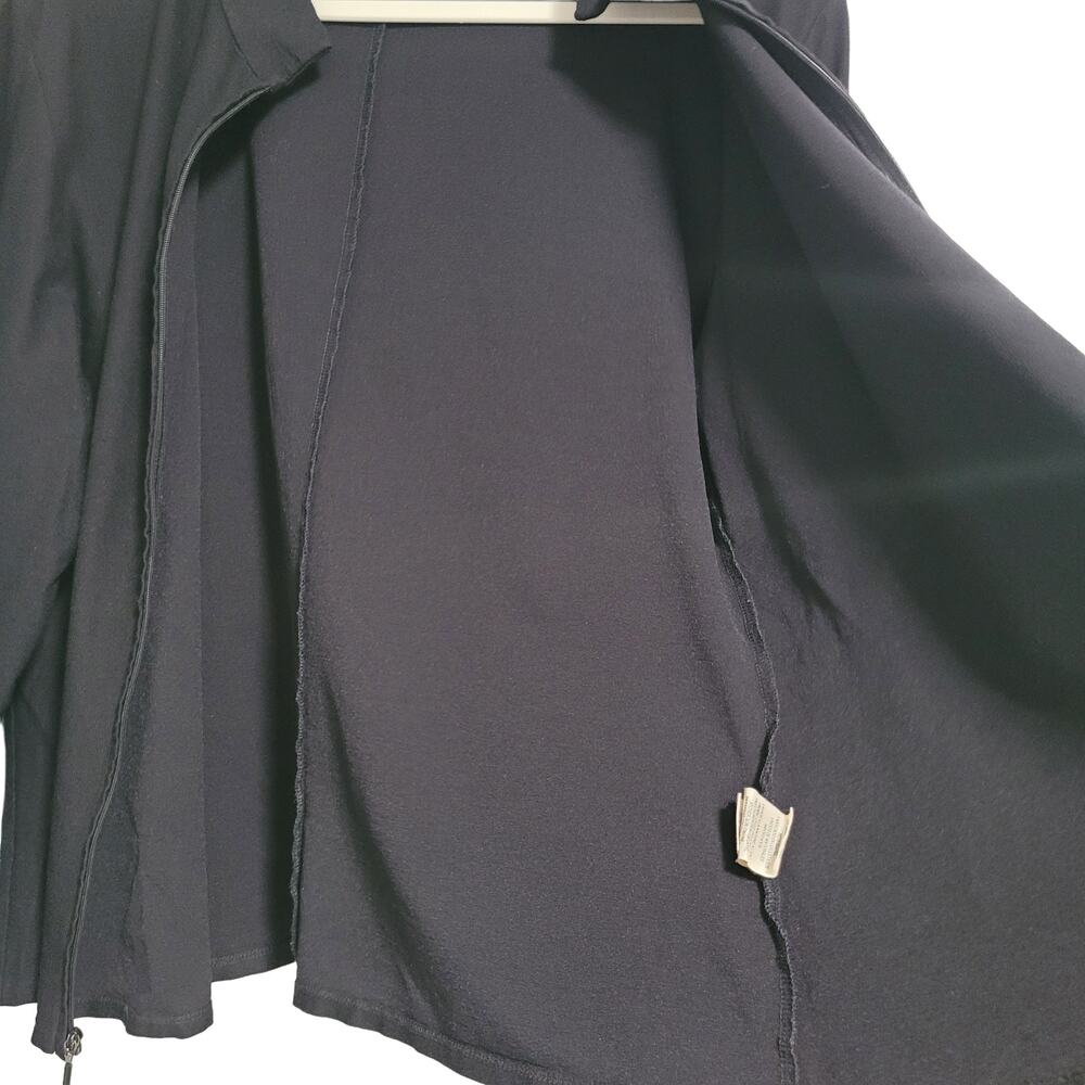 Eileen Fisher Black Zip Up Lightweight Jacket Size Medium - Picture 5 of 8
